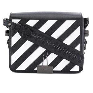 Off-White Diagonal Binder Clip Bag